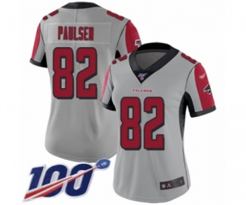 Women's Atlanta Falcons #82 Logan Paulsen Limited Silver Inverted Legend 100th Season Football Jersey