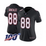 Women's Atlanta Falcons #88 Tony Gonzalez Black Alternate Vapor Untouchable Limited Player 100th Season Football Jersey