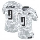 Women's Atlanta Falcons #9 Michael Penix Jr. 2024 F.U.S.E Arctic Camo Salute To Service Limited Stitched Football Jersey