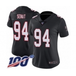 Women's Atlanta Falcons #94 Deadrin Senat Black Alternate Vapor Untouchable Limited Player 100th Season Football Jersey