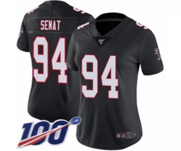 Women's Atlanta Falcons #94 Deadrin Senat Black Alternate Vapor Untouchable Limited Player 100th Season Football Jersey