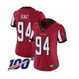 Women's Atlanta Falcons #94 Deadrin Senat Red Team Color Vapor Untouchable Limited Player 100th Season Football Jersey