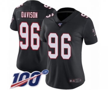 Women's Atlanta Falcons #96 Tyeler Davison Black Alternate Vapor Untouchable Limited Player 100th Season Football Jersey