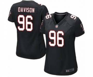 Women's Atlanta Falcons #96 Tyeler Davison Game Black Alternate Football Jersey