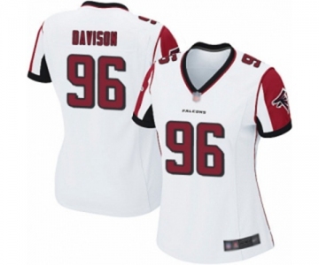 Women's Atlanta Falcons #96 Tyeler Davison Game White Football Jersey