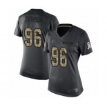 Women's Atlanta Falcons #96 Tyeler Davison Limited Black 2016 Salute to Service Football Jersey