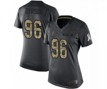 Women's Atlanta Falcons #96 Tyeler Davison Limited Black 2016 Salute to Service Football Jersey