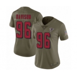 Women's Atlanta Falcons #96 Tyeler Davison Limited Olive 2017 Salute to Service Football Jersey