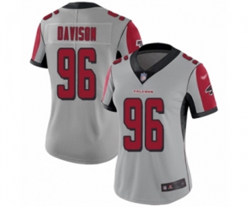 Women's Atlanta Falcons #96 Tyeler Davison Limited Silver Inverted Legend Football Jersey