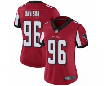 Women's Atlanta Falcons #96 Tyeler Davison Red Team Color Vapor Untouchable Limited Player Football Jersey