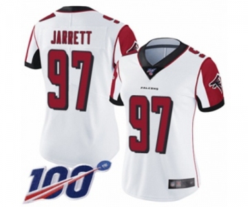 Women's Atlanta Falcons #97 Grady Jarrett White Vapor Untouchable Limited Player 100th Season Football Jersey