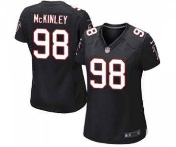 Women's Atlanta Falcons #98 Takkarist McKinley Game Black Alternate Football Jersey