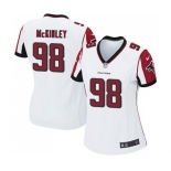 Women's Atlanta Falcons #98 Takkarist McKinley Game White Football Jersey