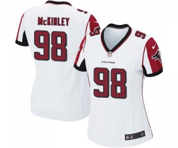 Women's Atlanta Falcons #98 Takkarist McKinley Game White Football Jersey