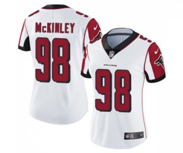 Women's Atlanta Falcons #98 Takkarist McKinley White Vapor Untouchable Limited Player Football Jersey