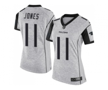 Women's Nike Atlanta Falcons #11 Julio Jones Gray Stitched NFL Limited Gridiron Gray II Jersey