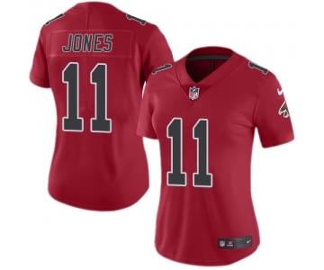 Women's Nike Atlanta Falcons #11 Julio Jones Limited Red Rush Vapor Untouchable NFL Jersey