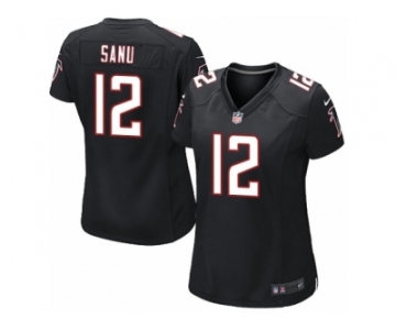 Women's Nike Atlanta Falcons #12 Mohamed Sanu Limited Black Alternate NFL Jersey