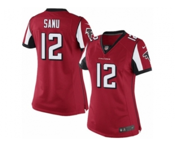 Women's Nike Atlanta Falcons #12 Mohamed Sanu Limited Red Team Color NFL Jersey