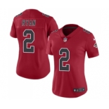 Women's Nike Atlanta Falcons #2 Matt Ryan Limited Red Rush Vapor Untouchable NFL Jersey