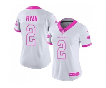 Women's Nike Atlanta Falcons #2 Matt Ryan Limited Rush Fashion Pink NFL Jersey