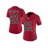 Women's Nike Atlanta Falcons #21 Deion Sanders Limited Red Rush NFL Jersey