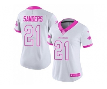 Women's Nike Atlanta Falcons #21 Deion Sanders Limited Rush Fashion Pink NFL Jersey