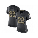 Women's Nike Atlanta Falcons #22 Keanu Neal Limited Black 2016 Salute to Service NFL Jersey