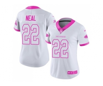 Women's Nike Atlanta Falcons #22 Keanu Neal Limited Rush Fashion Pink NFL Jersey