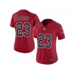 Women's Nike Atlanta Falcons #23 Robert Alford Limited Red Rush NFL Jersey