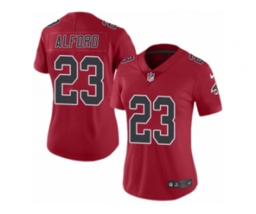 Women's Nike Atlanta Falcons #23 Robert Alford Limited Red Rush NFL Jersey