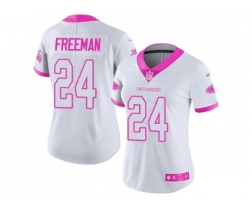 Women's Nike Atlanta Falcons #24 Devonta Freeman Limited Rush Fashion Pink NFL Jersey