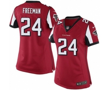 Women's Nike Atlanta Falcons #24 Devonta Freeman Red Team Color NFL Jersey