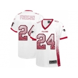 Women's Nike Atlanta Falcons #24 Devonta Freeman White Stitched NFL Elite Drift Fashion Jersey