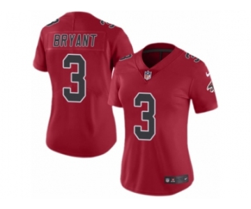 Women's Nike Atlanta Falcons #3 Matt Bryant Limited Red Rush NFL Jersey