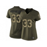 Women's Nike Atlanta Falcons #33 Blidi Wreh-Wilson Limited Green Salute to Service NFL Jersey