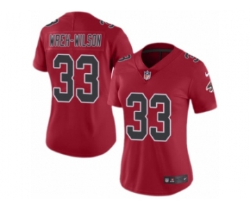 Women's Nike Atlanta Falcons #33 Blidi Wreh-Wilson Limited Red Rush NFL Jersey