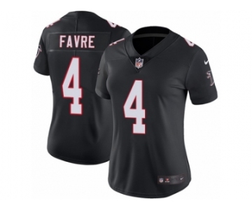 Women's Nike Atlanta Falcons #4 Brett Favre Limited Black Alternate NFL Jersey