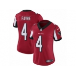 Women's Nike Atlanta Falcons #4 Brett Favre Limited Red Team Color NFL Jersey