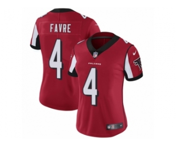 Women's Nike Atlanta Falcons #4 Brett Favre Limited Red Team Color NFL Jersey