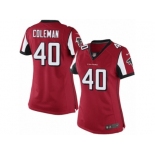 Women's Nike Atlanta Falcons #40 Derrick Coleman Limited Red Team Color NFL Jersey