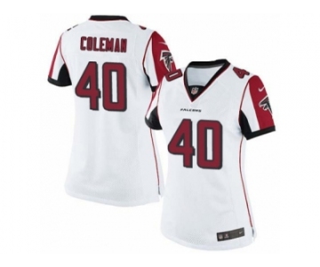 Women's Nike Atlanta Falcons #40 Derrick Coleman Limited White NFL Jersey