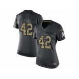 Women's Nike Atlanta Falcons #42 Duke Riley Limited Black 2016 Salute to Service NFL Jersey