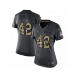 Women's Nike Atlanta Falcons #42 Patrick DiMarco Limited Black 2016 Salute to Service NFL Jersey