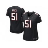 Women's Nike Atlanta Falcons #51 Alex Mack Limited Black Alternate NFL Jersey