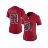 Women's Nike Atlanta Falcons #51 Alex Mack Limited Red Rush NFL Jersey