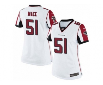 Women's Nike Atlanta Falcons #51 Alex Mack Limited White NFL Jersey