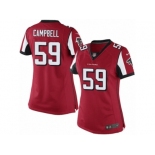 Women's Nike Atlanta Falcons #59 De'Vondre Campbell Limited Red Team Color NFL Jersey