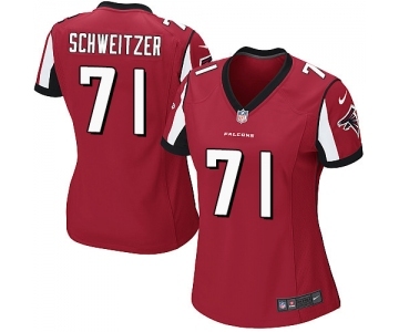 Women's Nike Atlanta Falcons #71 Wes Schweitzer Game Red Team Color NFL Jersey