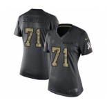 Women's Nike Atlanta Falcons #71 Wes Schweitzer Limited Black 2016 Salute to Service NFL Jersey